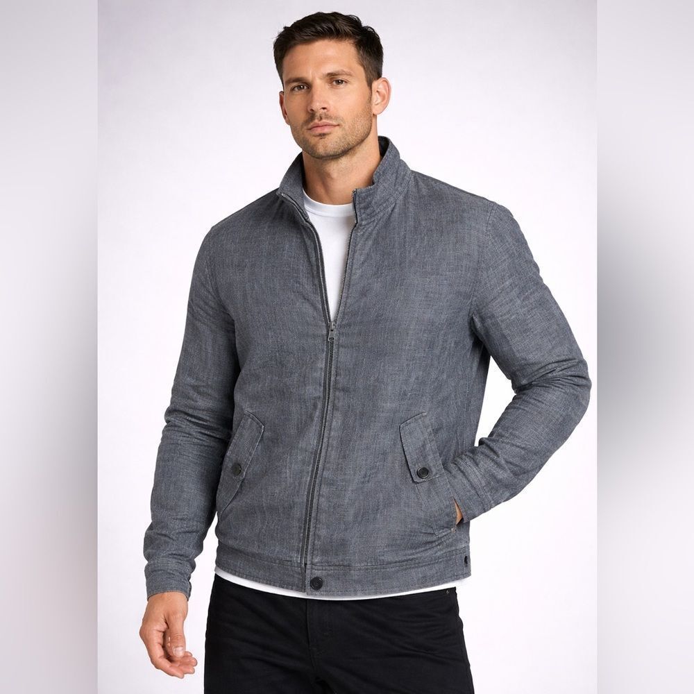 Five Four 100% Linen Chicago Flight Bomber Jacket